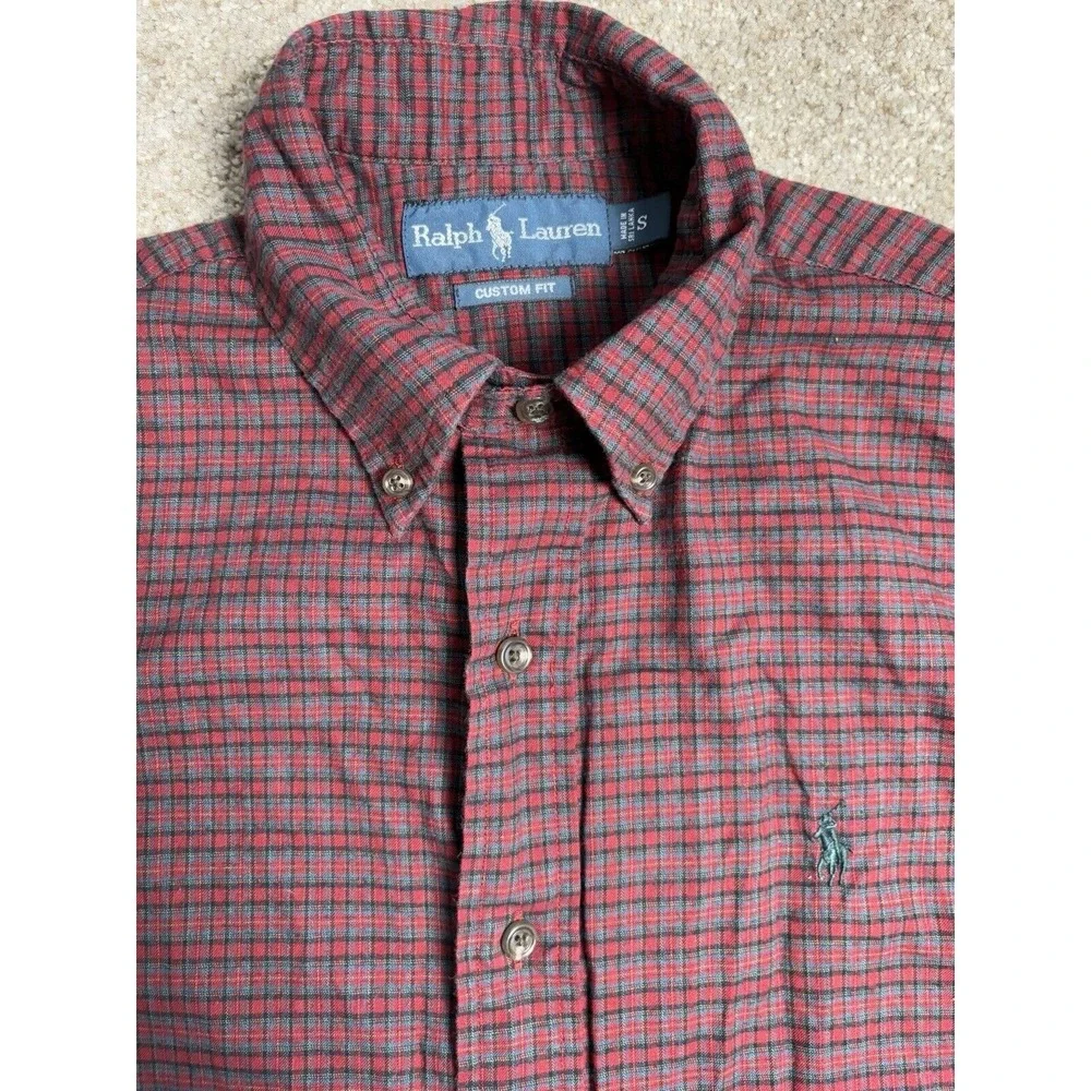 Polo Ralph Lauren Men's Small‎ Button Up Shirt Multicolor Plaid Custom Fit Soft